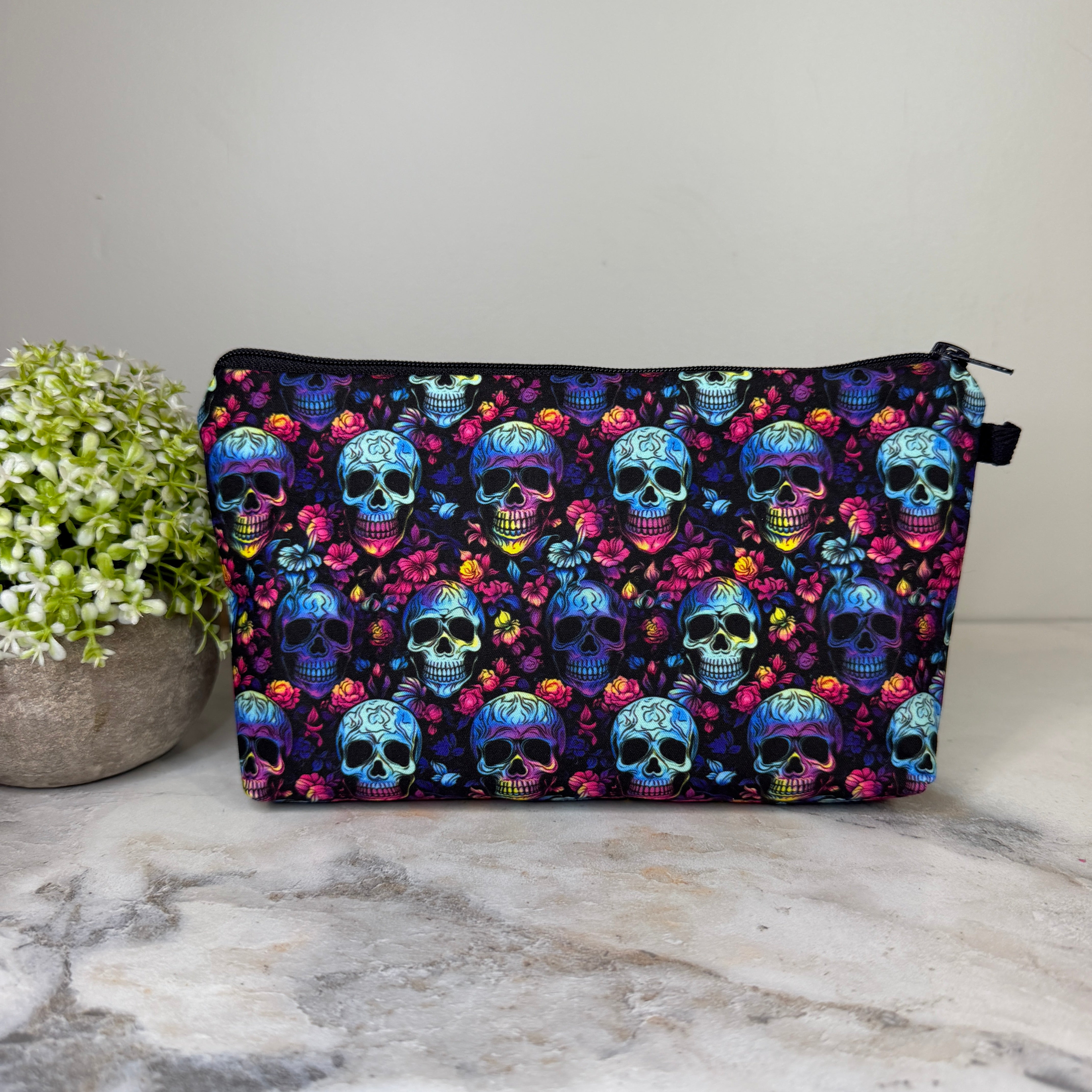 Pouch - Halloween Fall - Rainbow Skull
