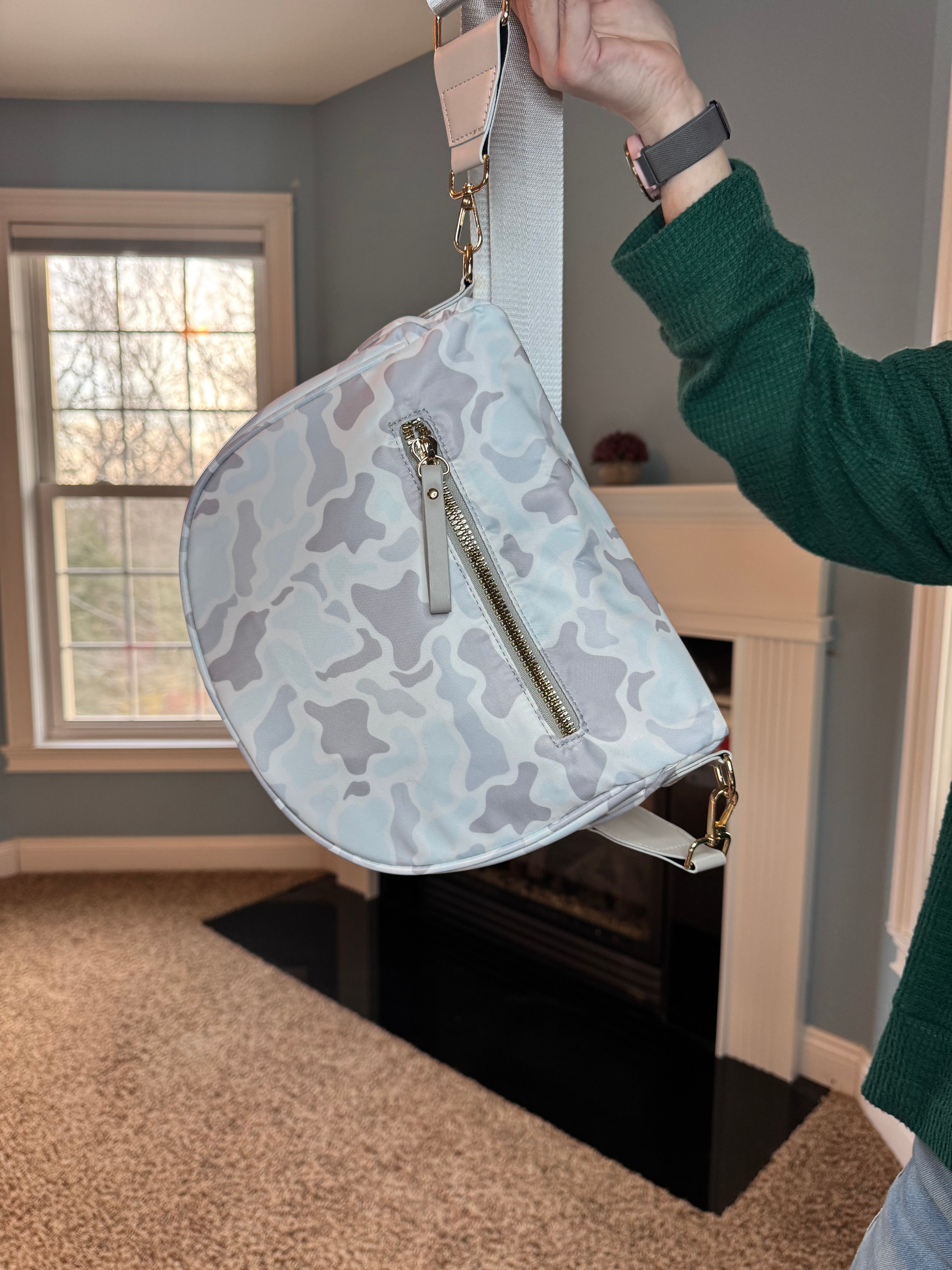 The Roni Nylon Crossbody - Camo Ice
