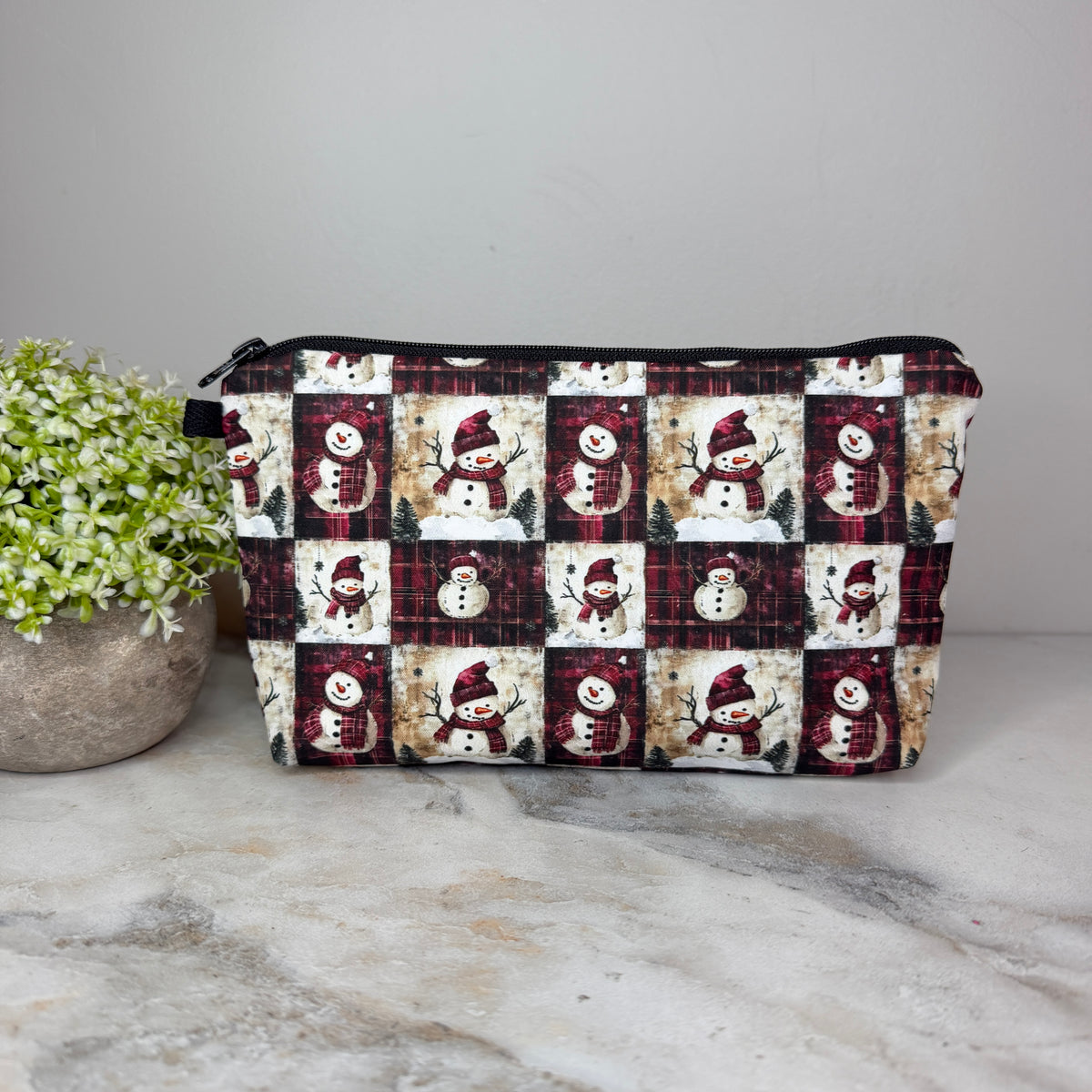 Pouch - Christmas - Snowman Squares