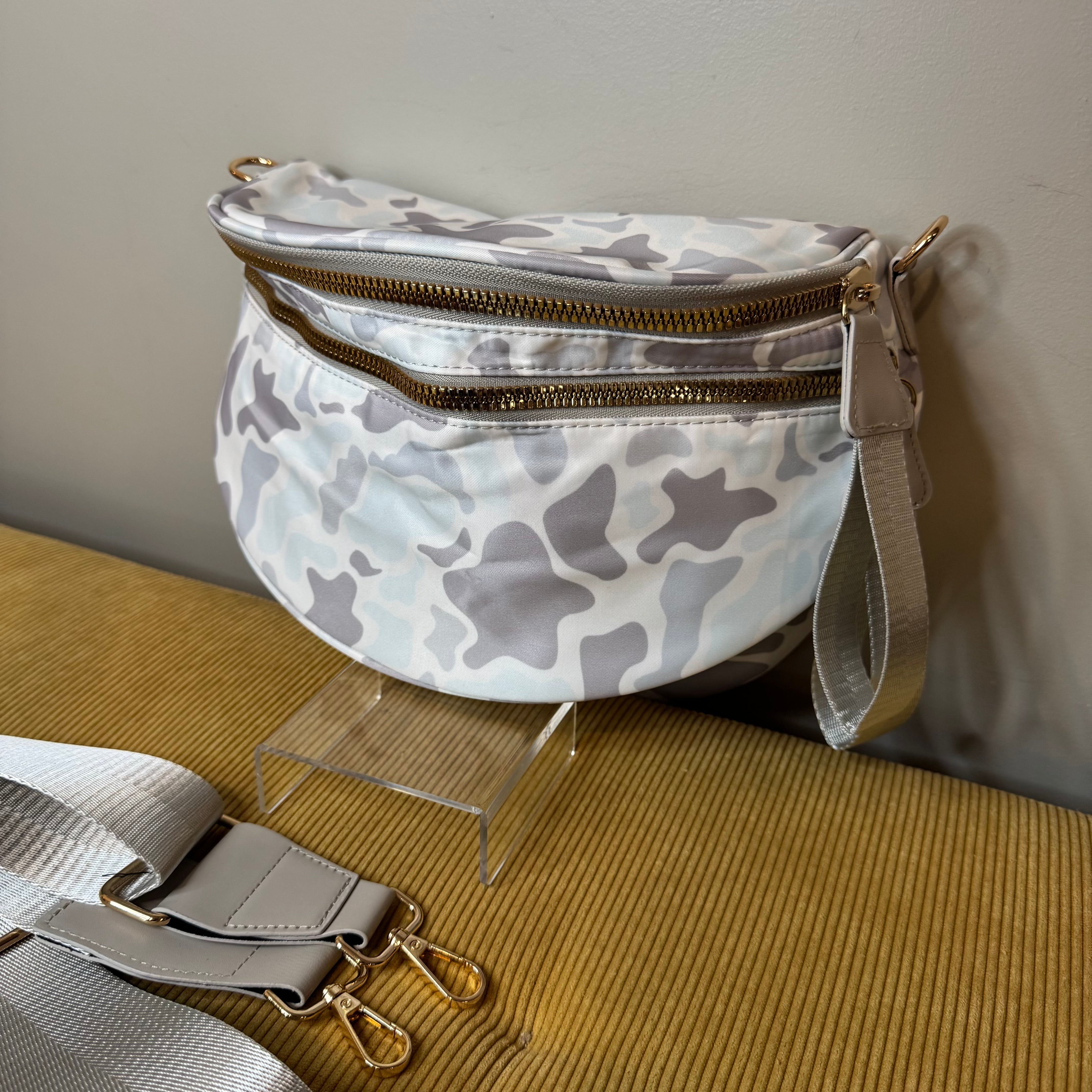 The Roni Nylon Crossbody - Camo Ice