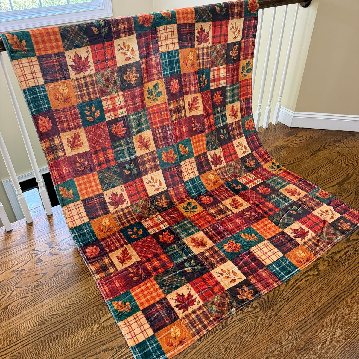 Blanket Halloween #1 - Quilted Leaves