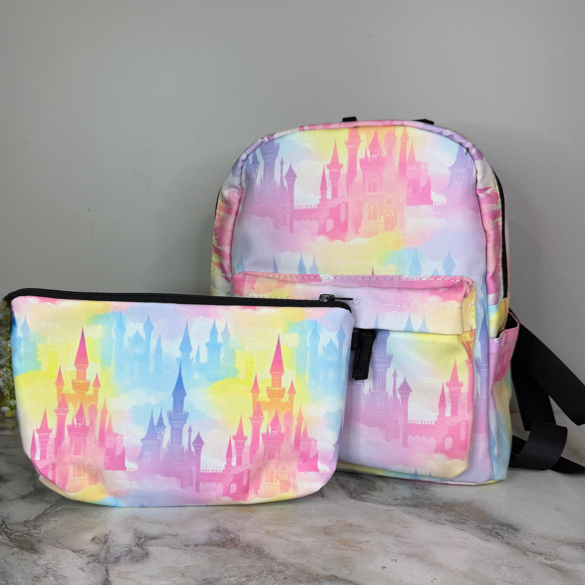 Mini Backpack - Pastel Castle