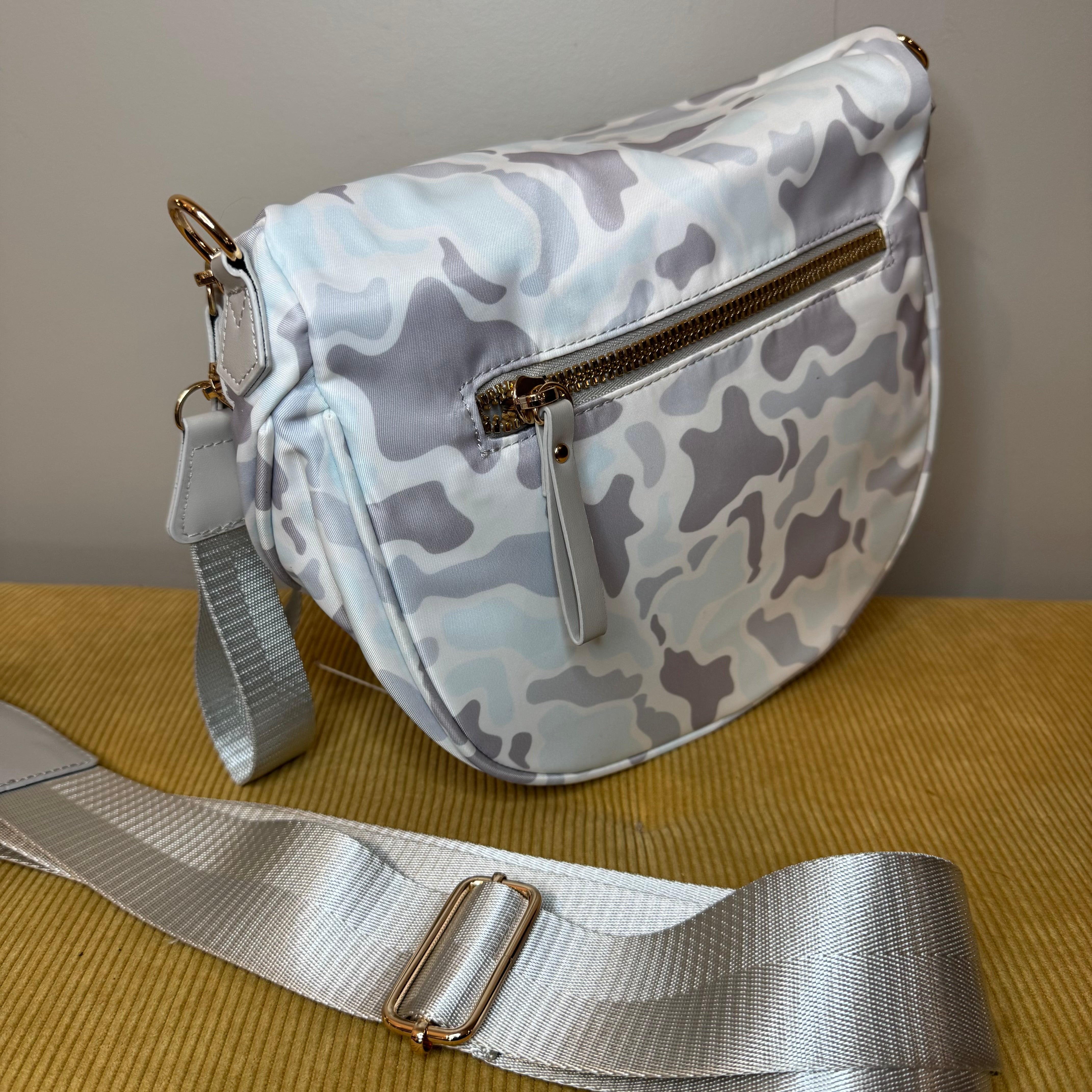 The Roni Nylon Crossbody - Camo Ice