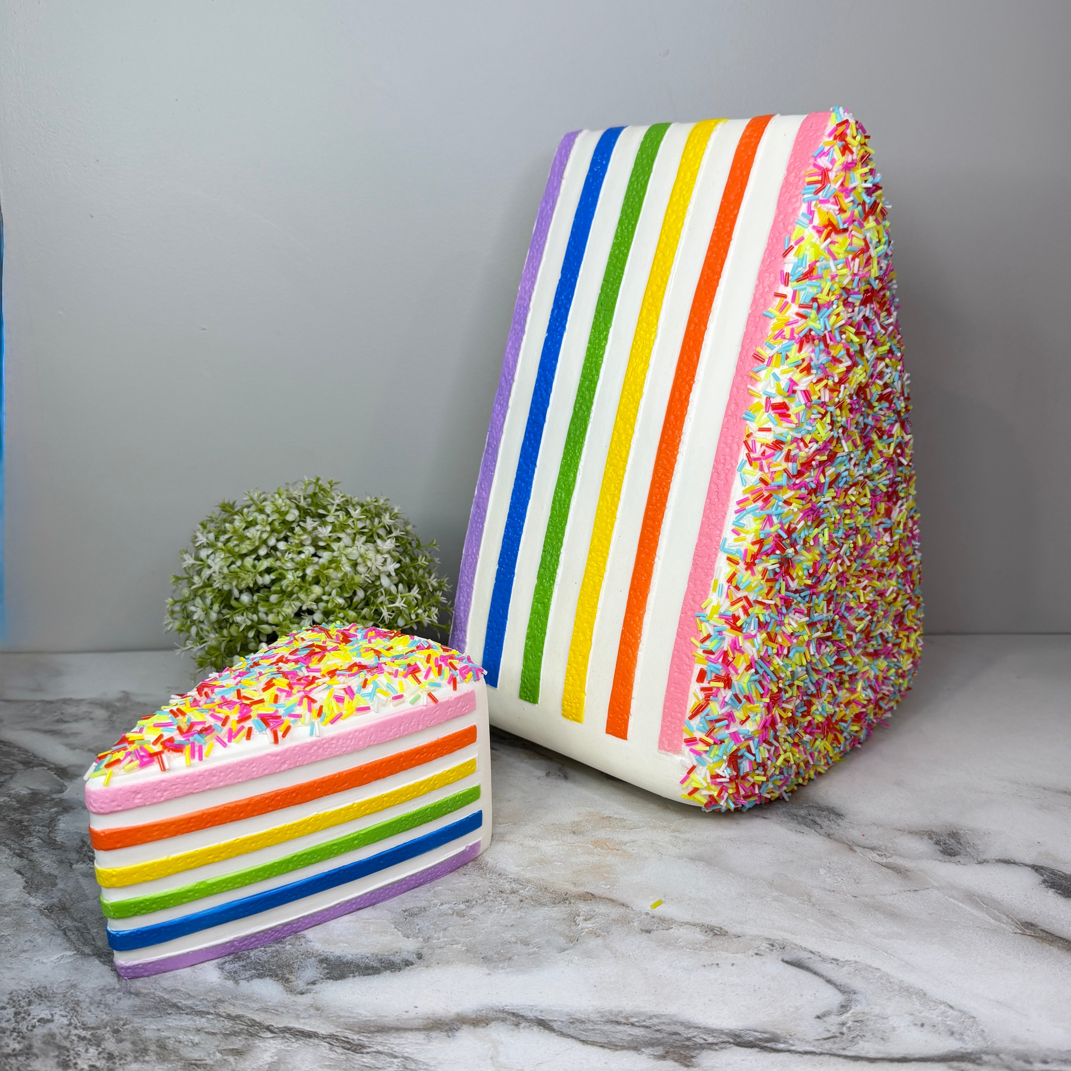Squishy Toy - Rainbow Cake, Jumbo