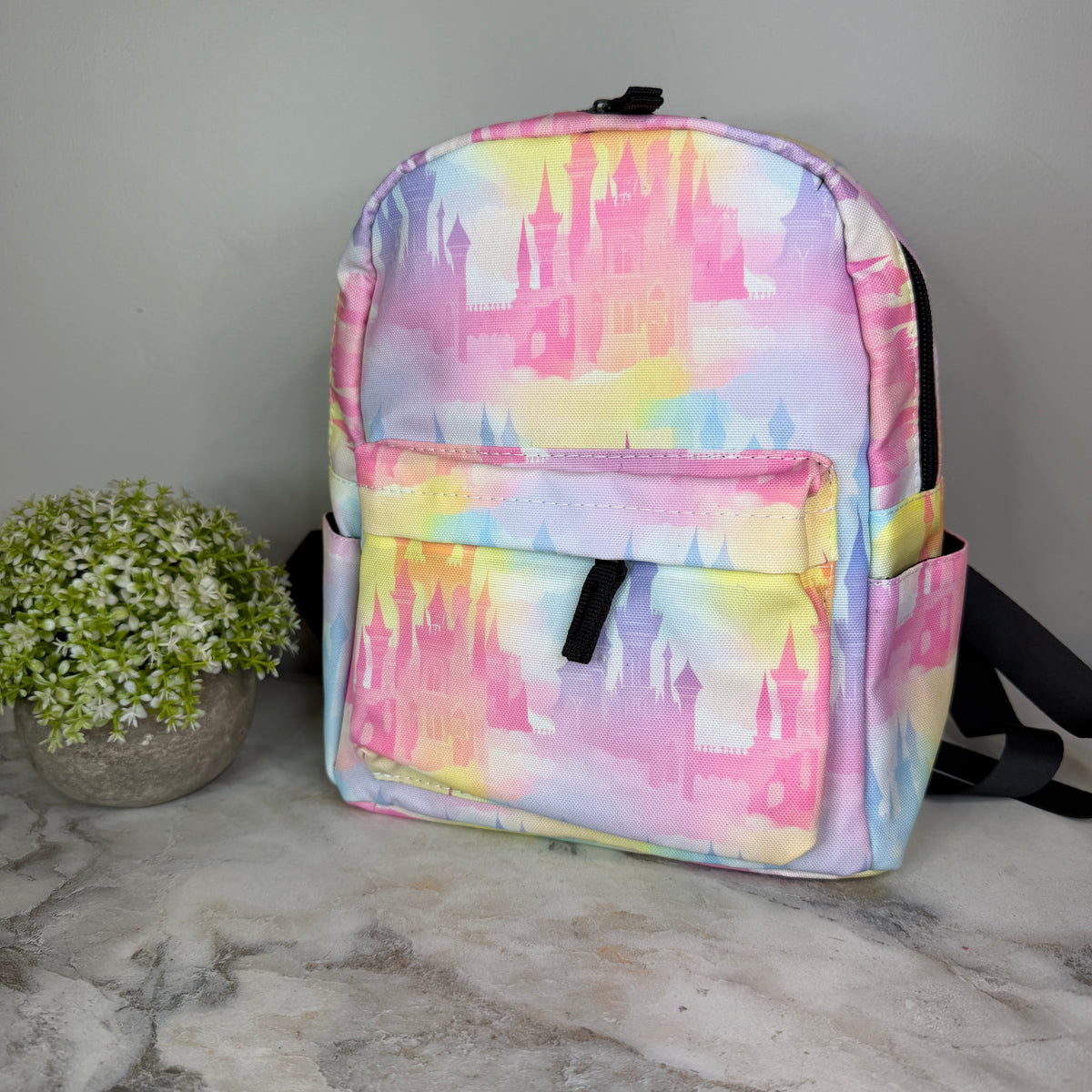 Mini Backpack - Pastel Castle