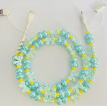 Charging Charger Cord - Beaded Bows