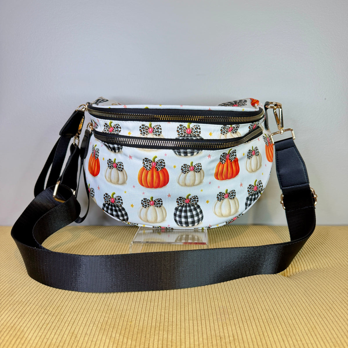 The Roni Nylon Crossbody - Halloween Fall - Bow Pumpkin