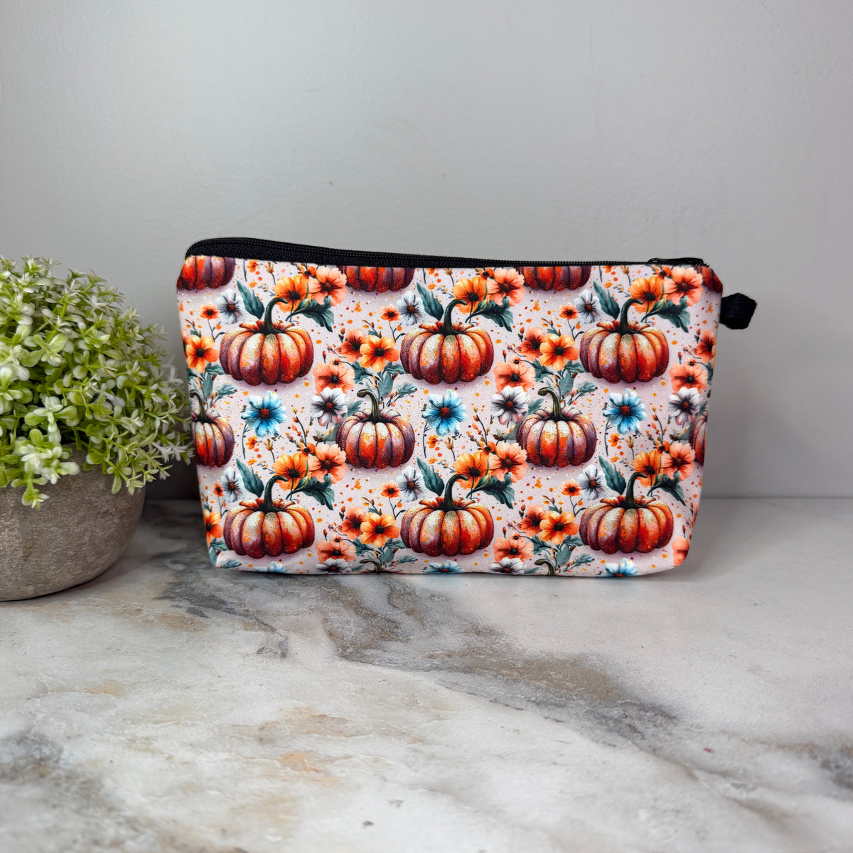 Pouch - Fall - Pumpkin Floral