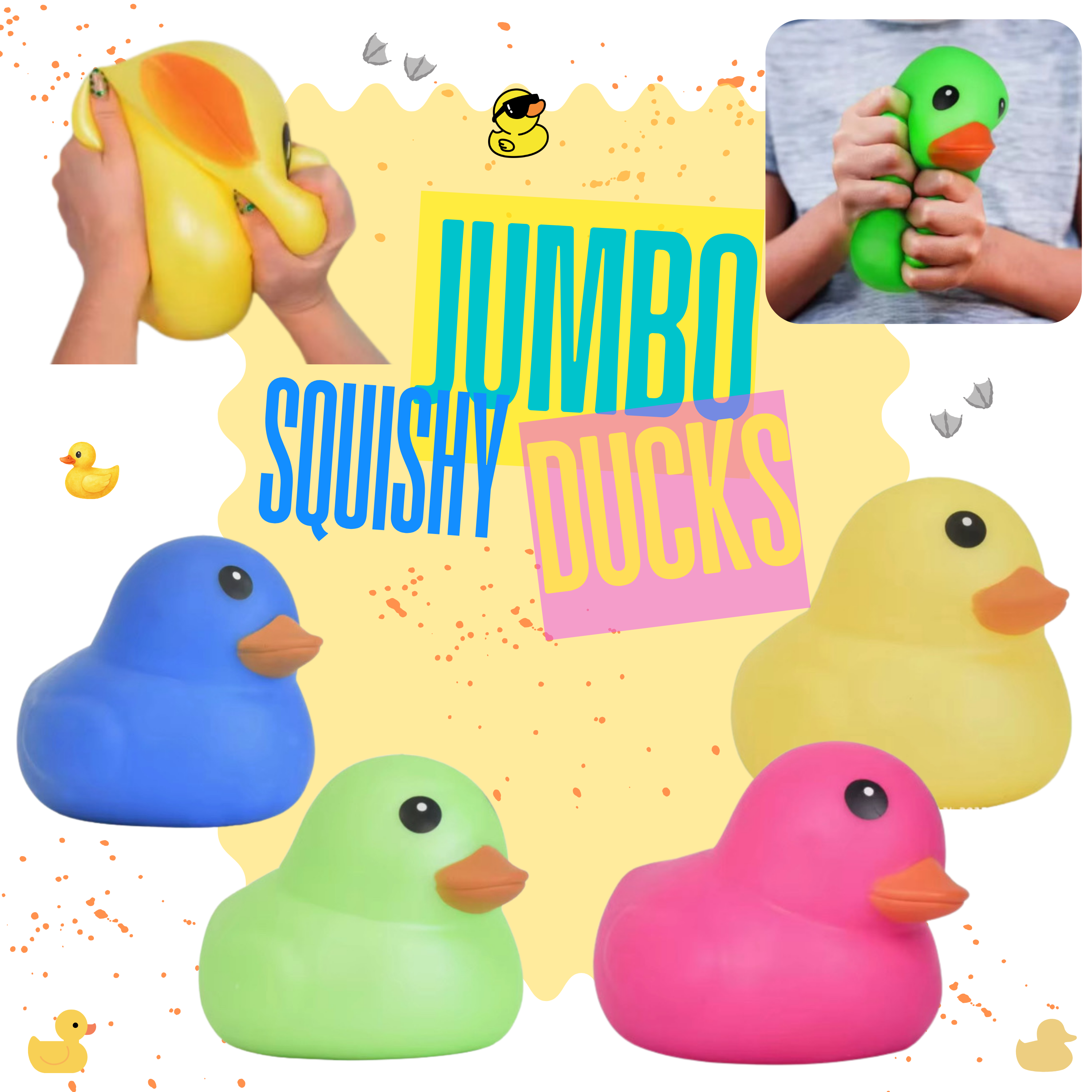 Squishy Toy - Rubber Duck, Jumbo - PREORDER