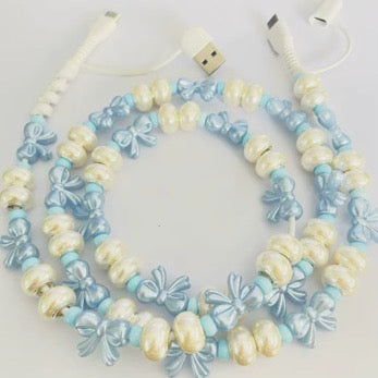 Charging Charger Cord - Beaded Bows