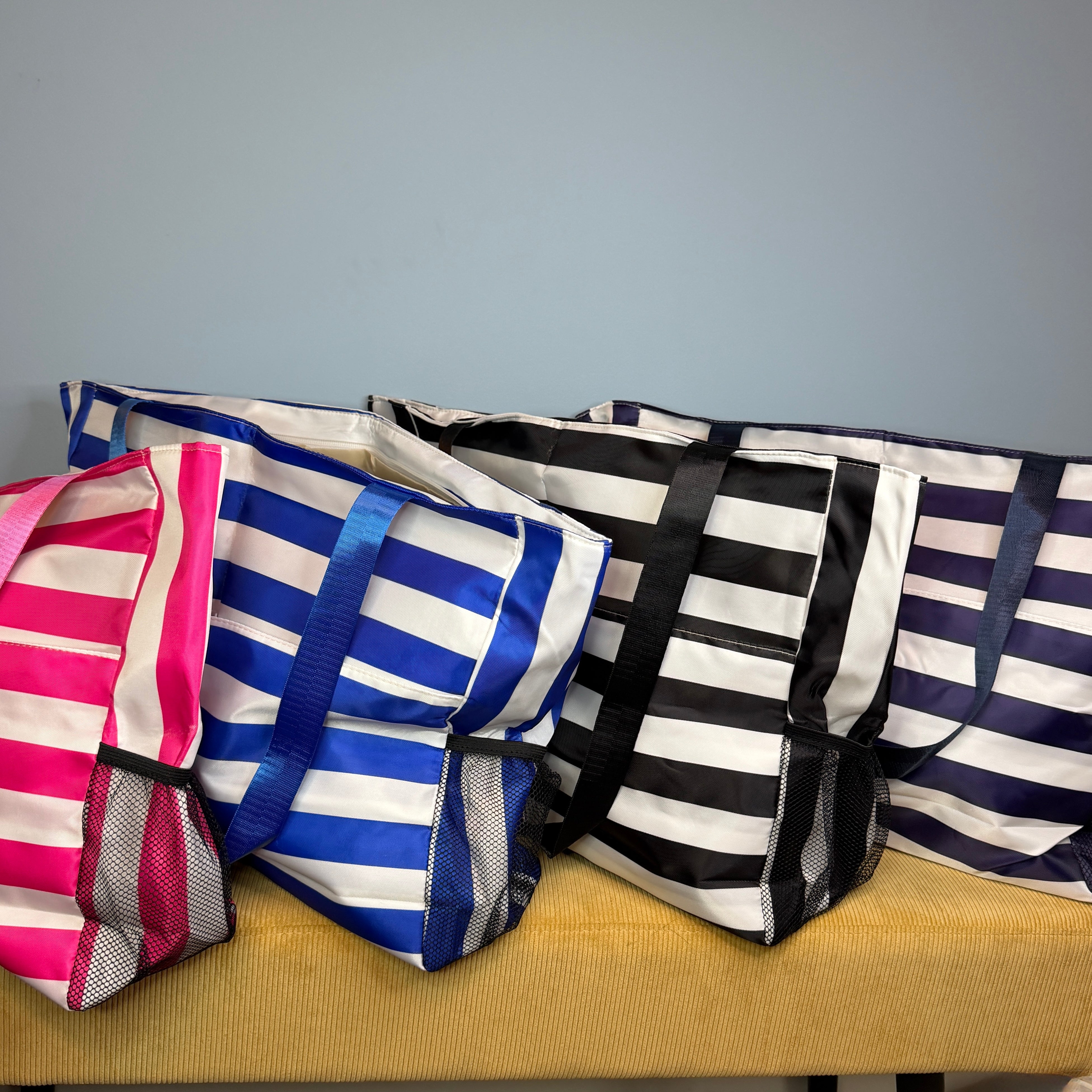 Tote Bag - Summer Stripes - Black