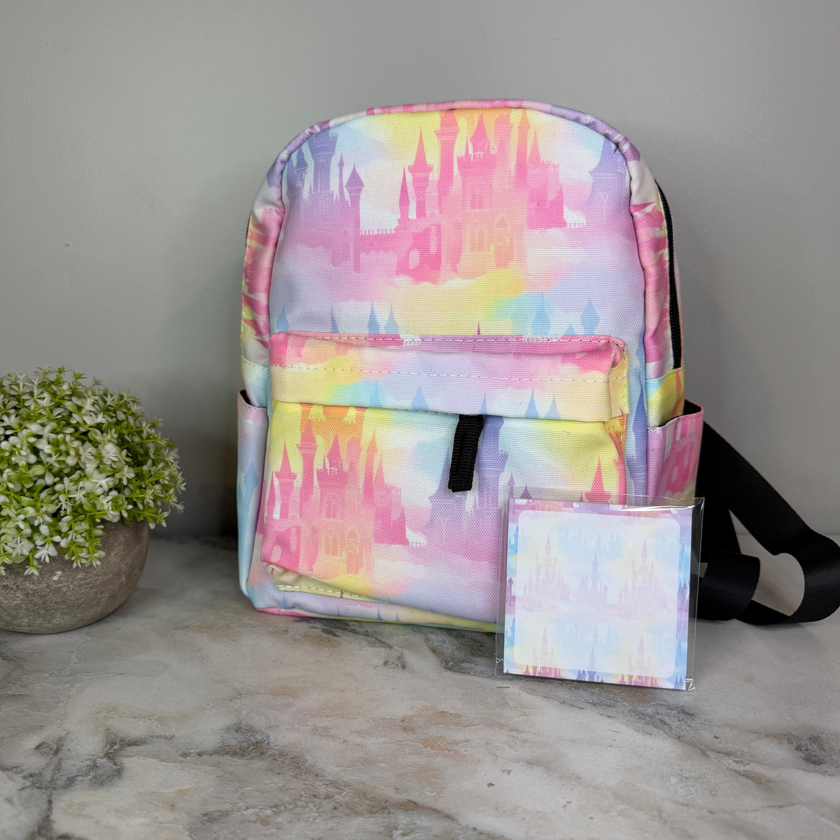 Mini Backpack - Pastel Castle