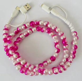 Charging Charger Cord - Beaded Tie Dye