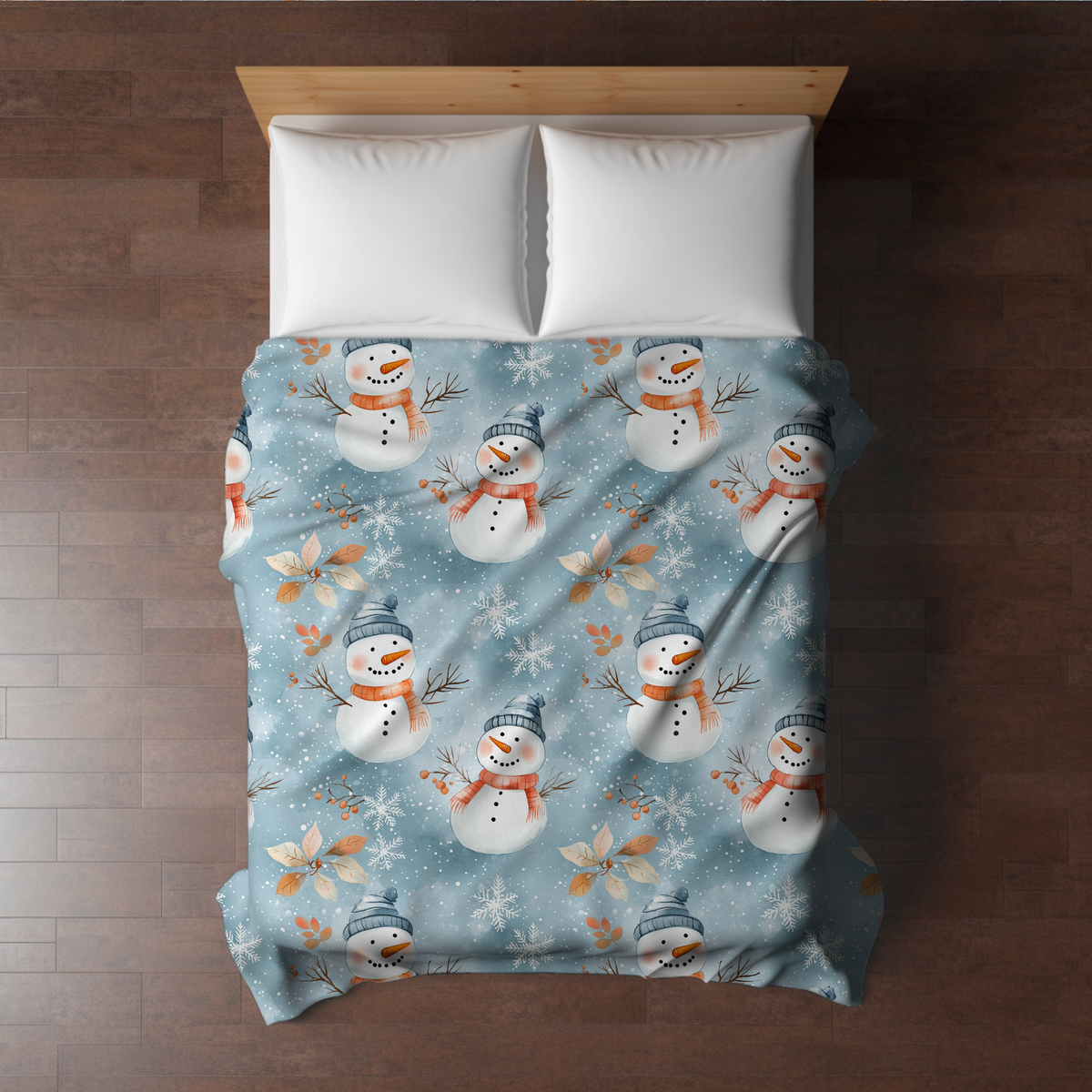 Blanket Christmas #23 - Snowman Orange Blue - PREORDER