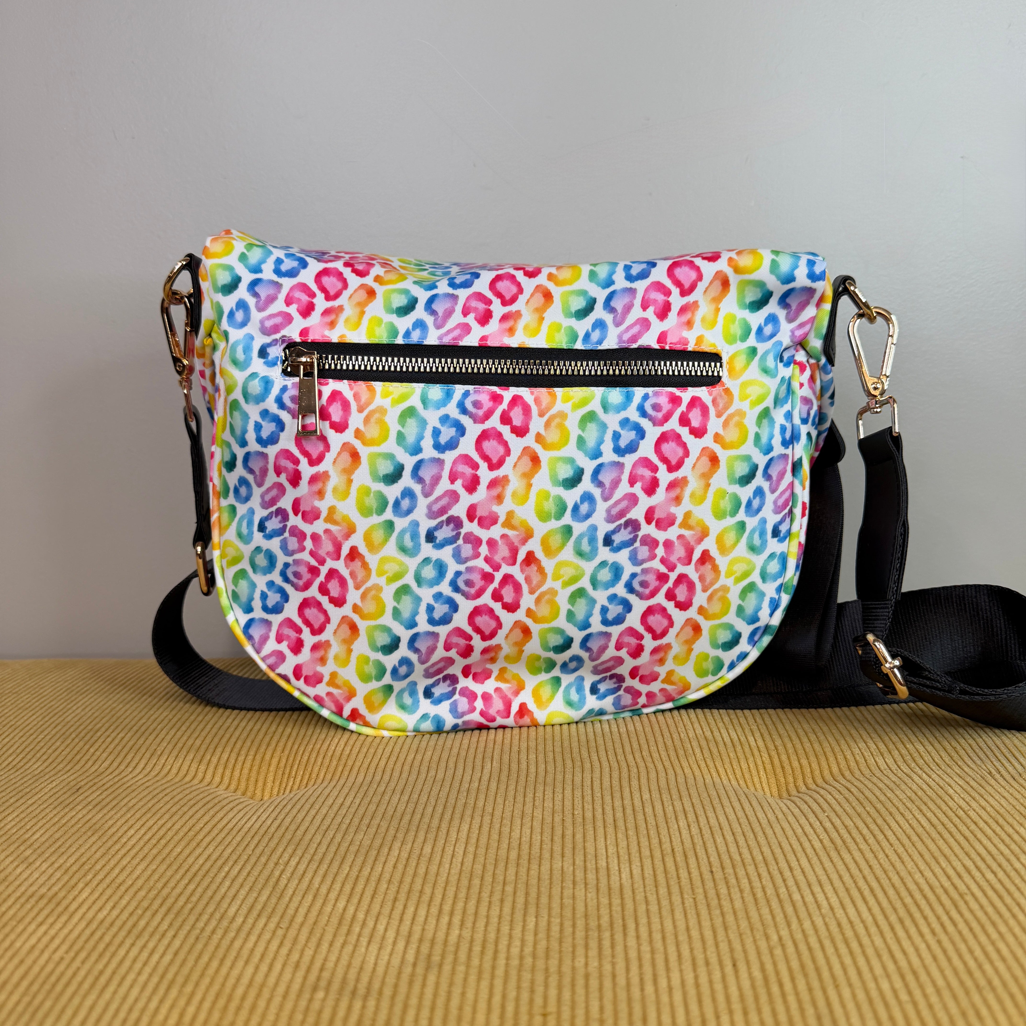 The Roni Nylon Crossbody - Lighter Rainbow Animal
