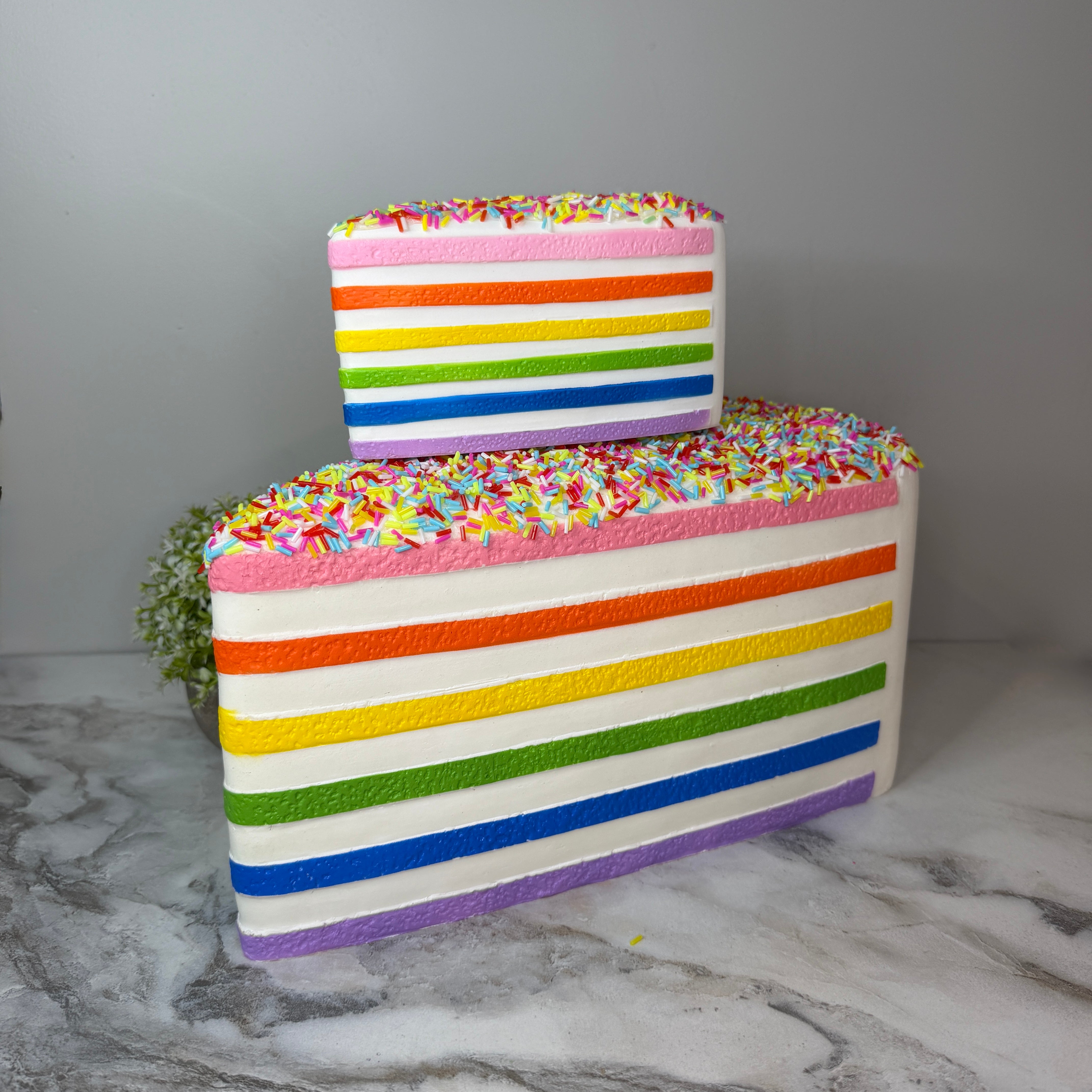 Squishy Toy - Rainbow Cake, Jumbo