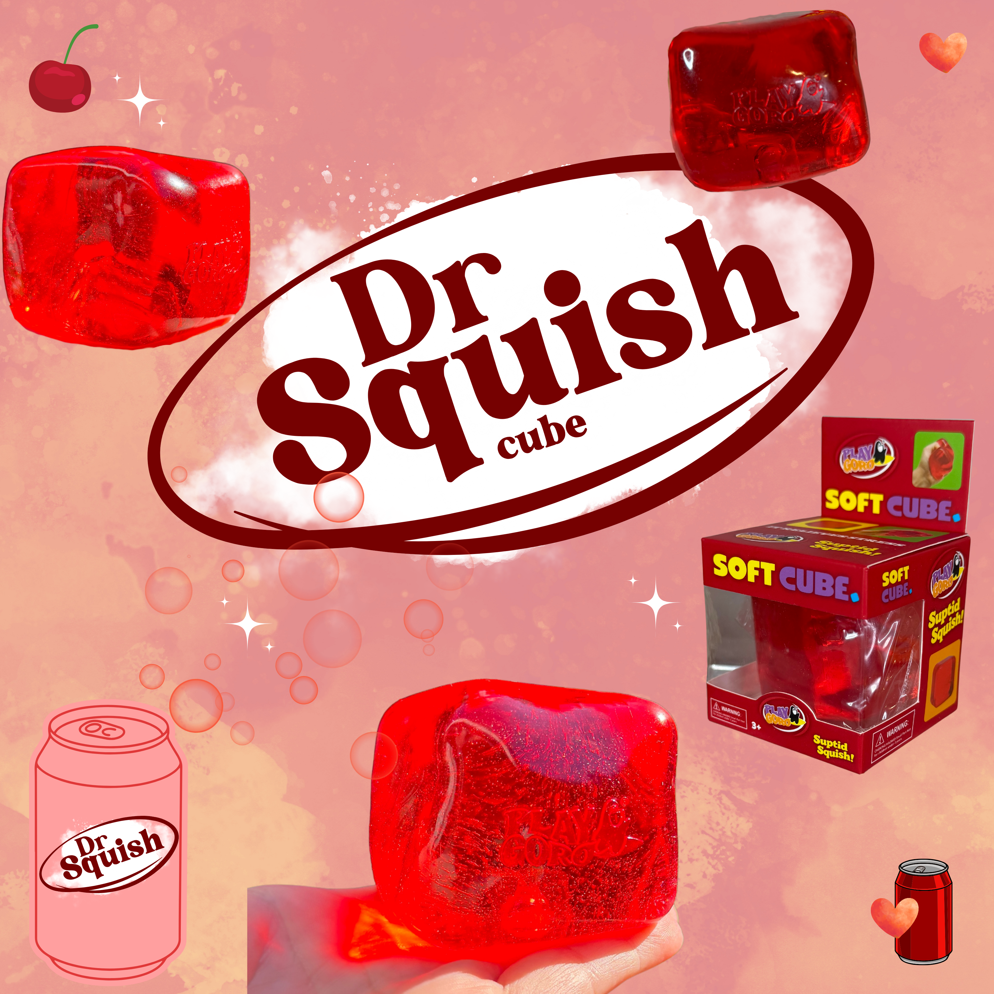 Squishy Toy - Soda Cube - Dr Squish