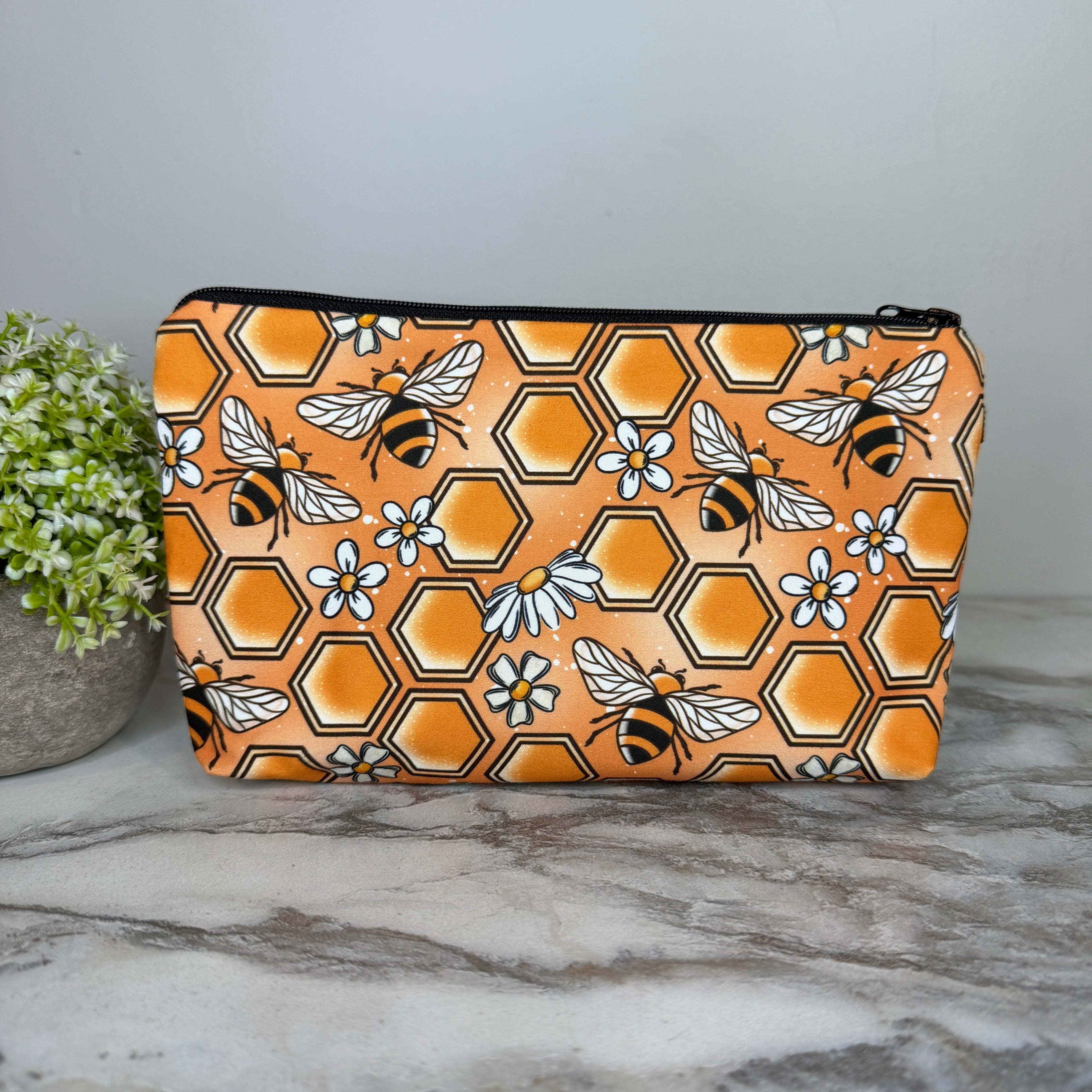 Pouch - Bee Orange Honeycomb