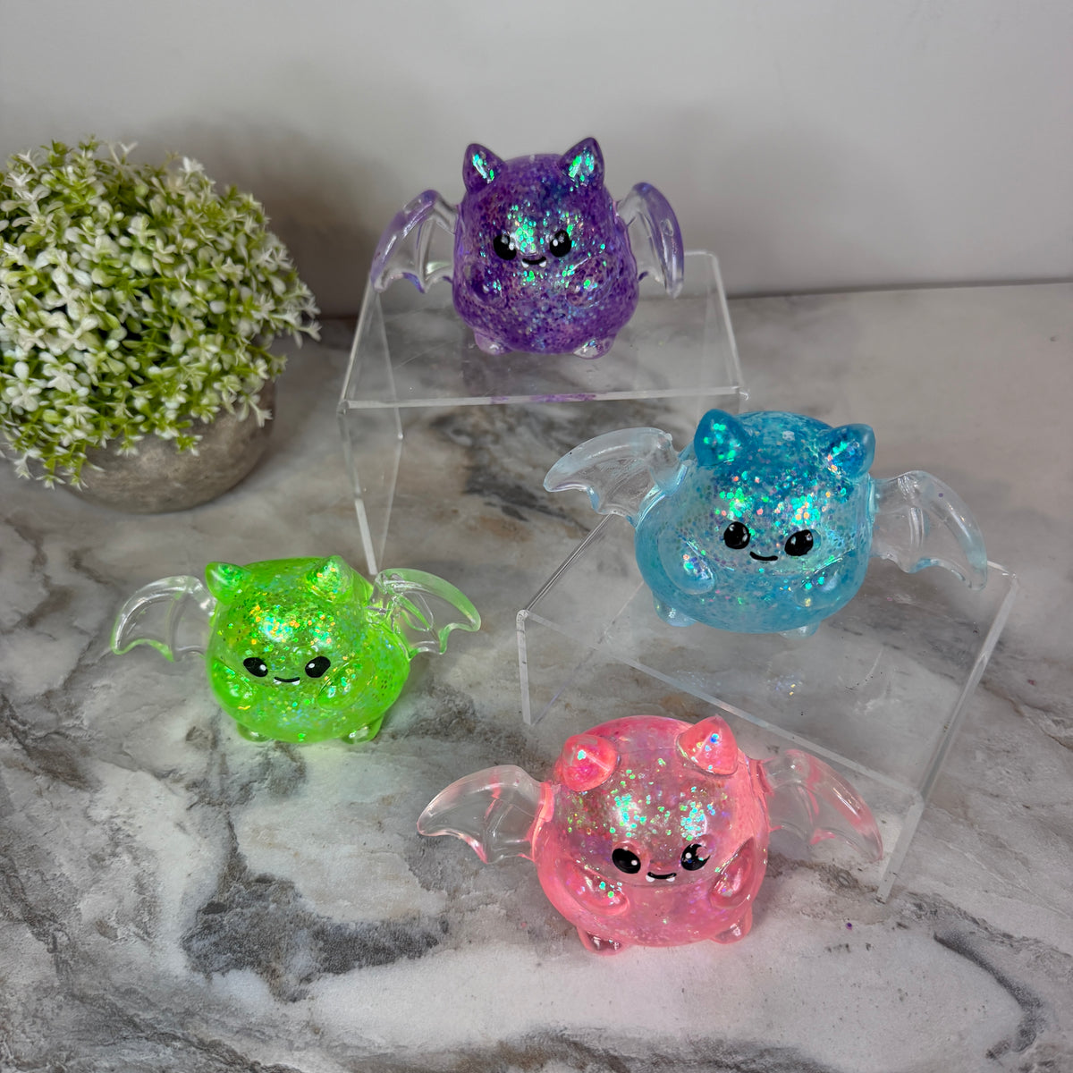 Squishy Toy - Halloween Glitter Bat