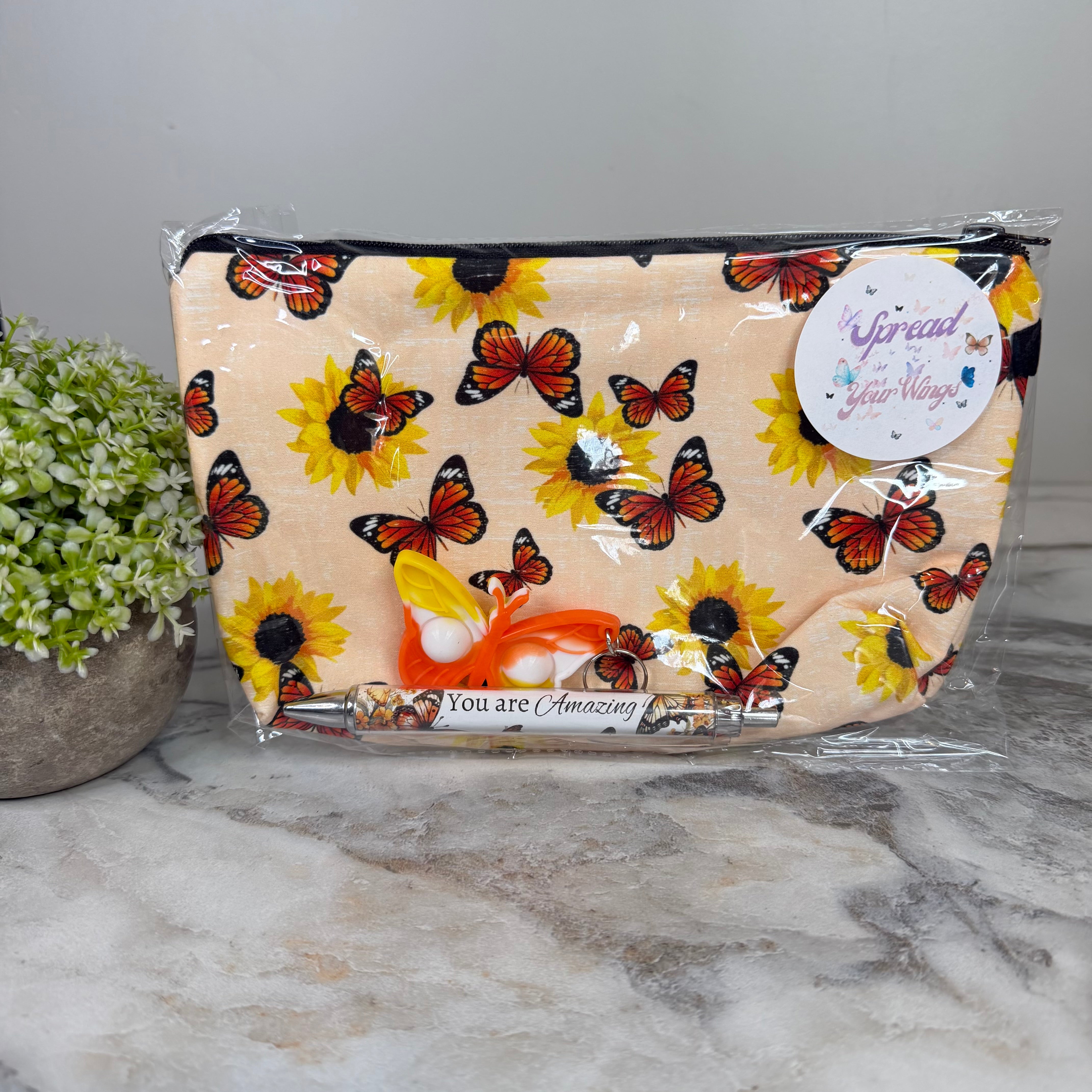 Bundled Set - Butterfly Orange Sunflower