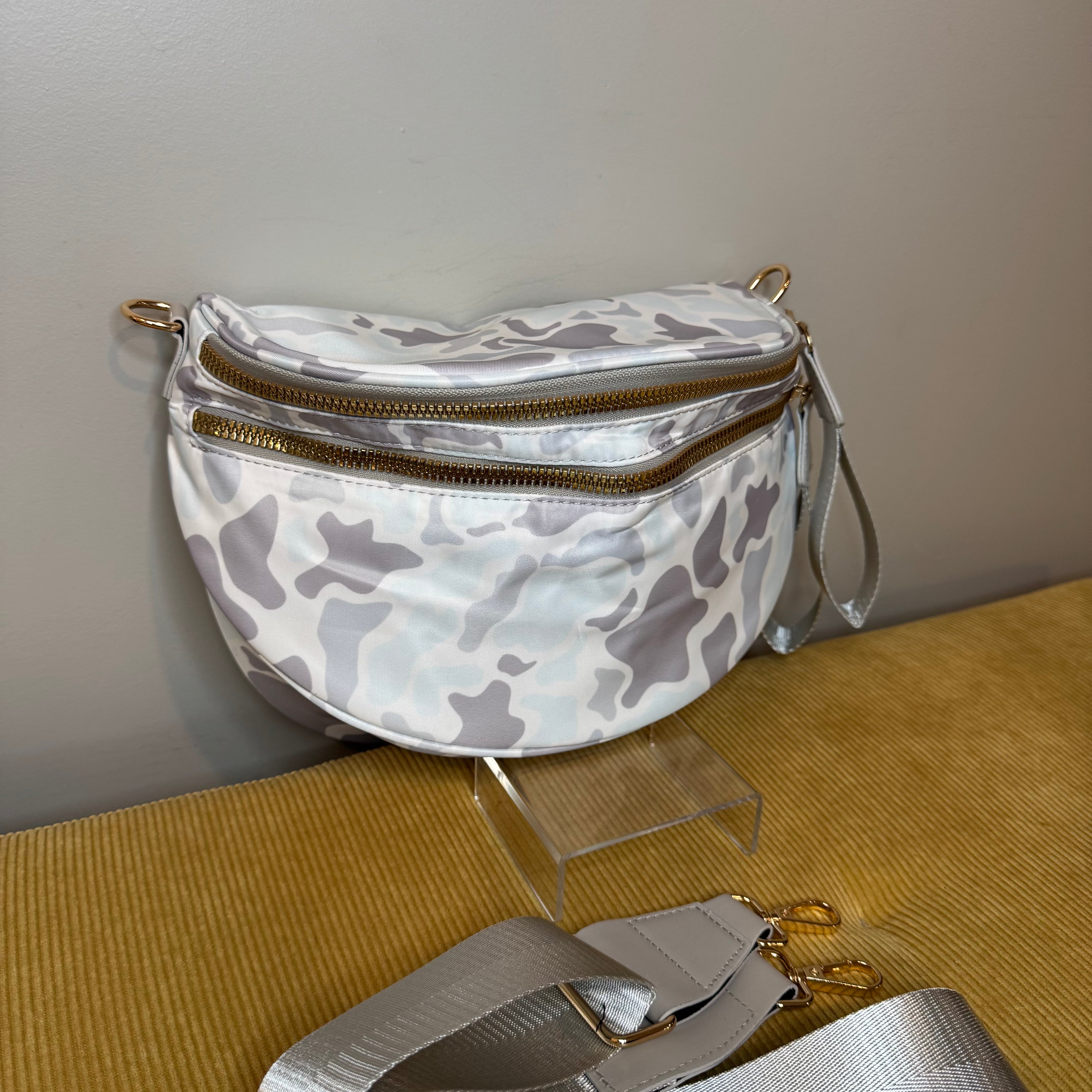 The Roni Nylon Crossbody - Camo Ice