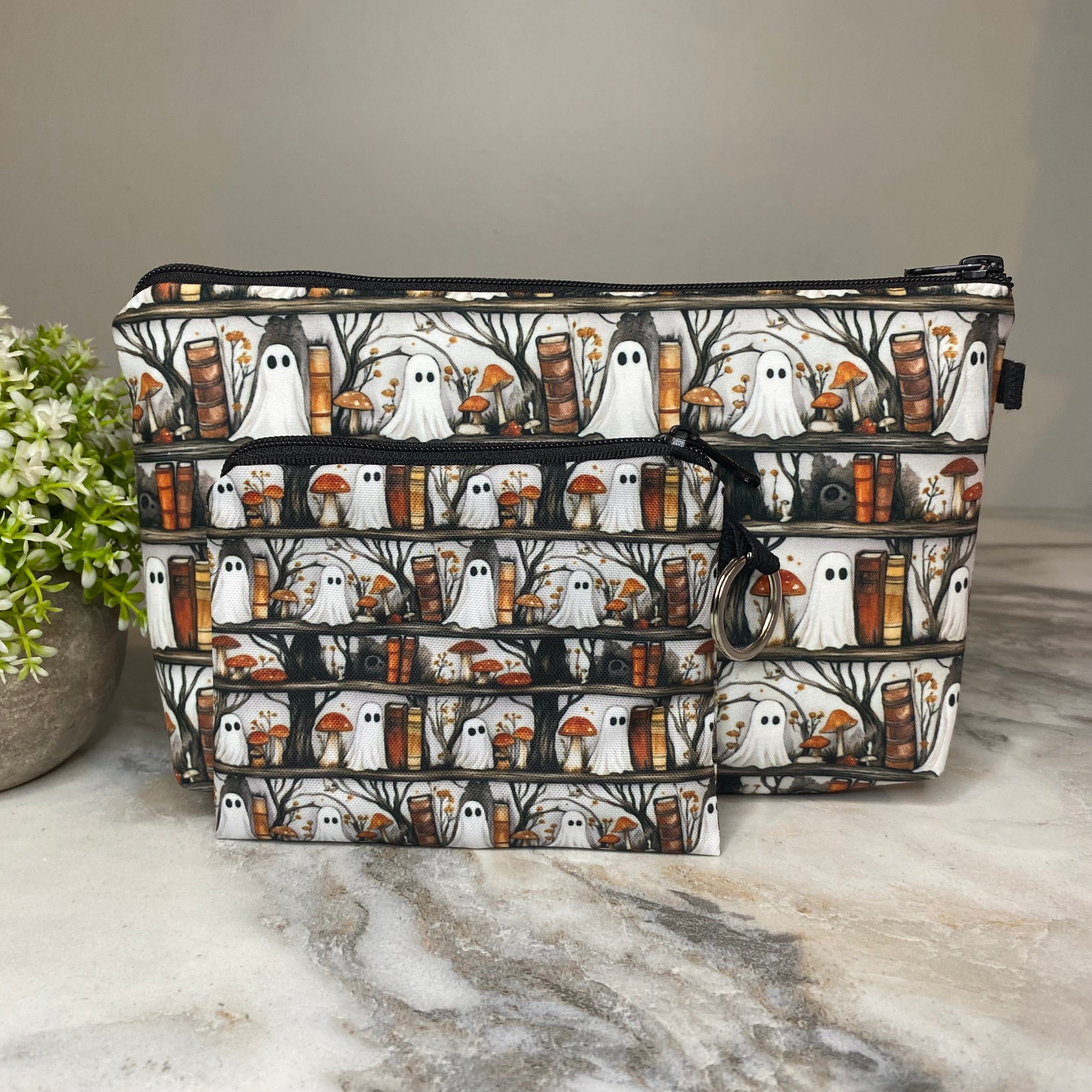 Pouch & Mini Pouch Bundled Set - Ghost Bookshelf