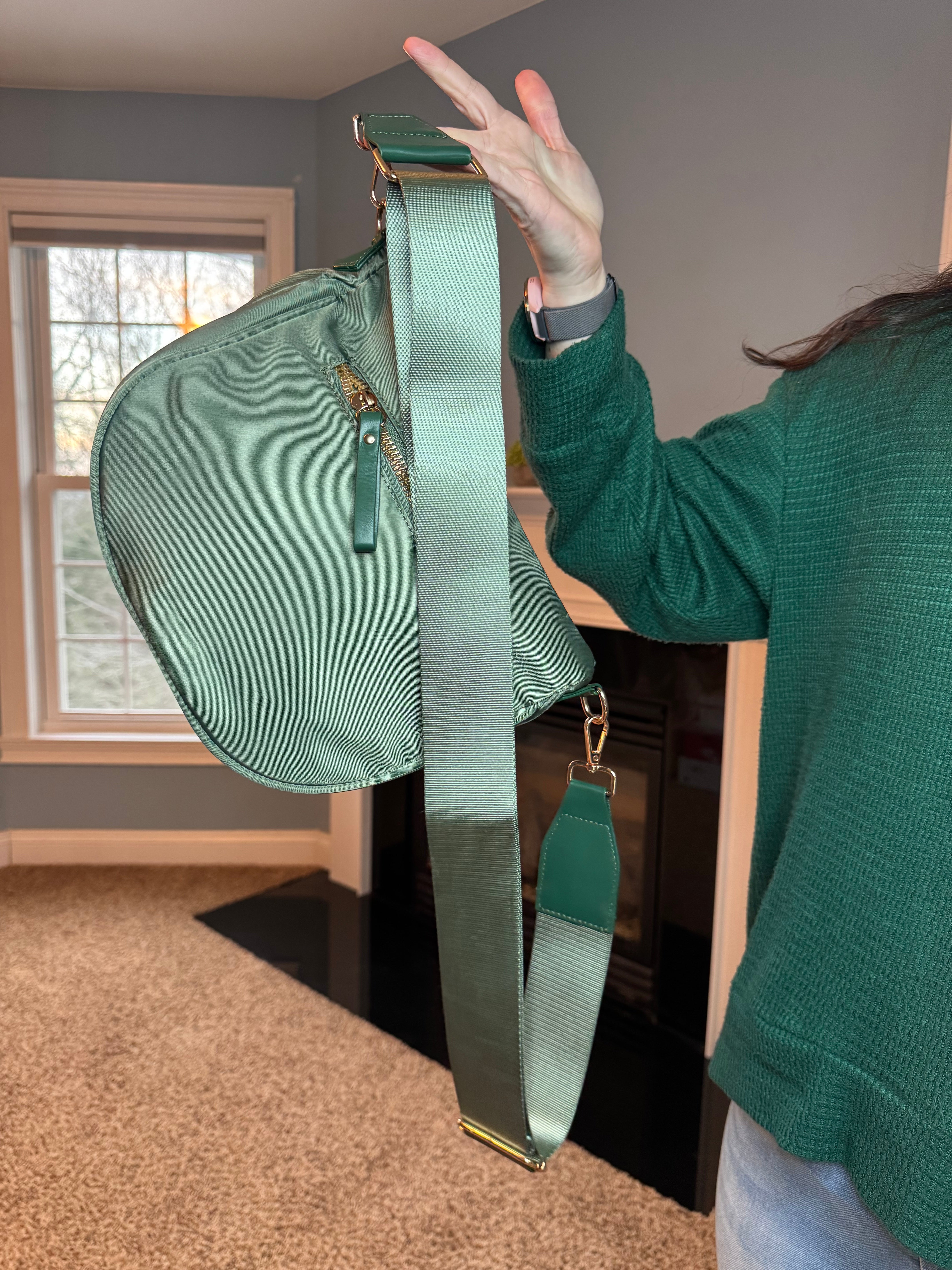 The Roni Nylon Crossbody - Solid Olive