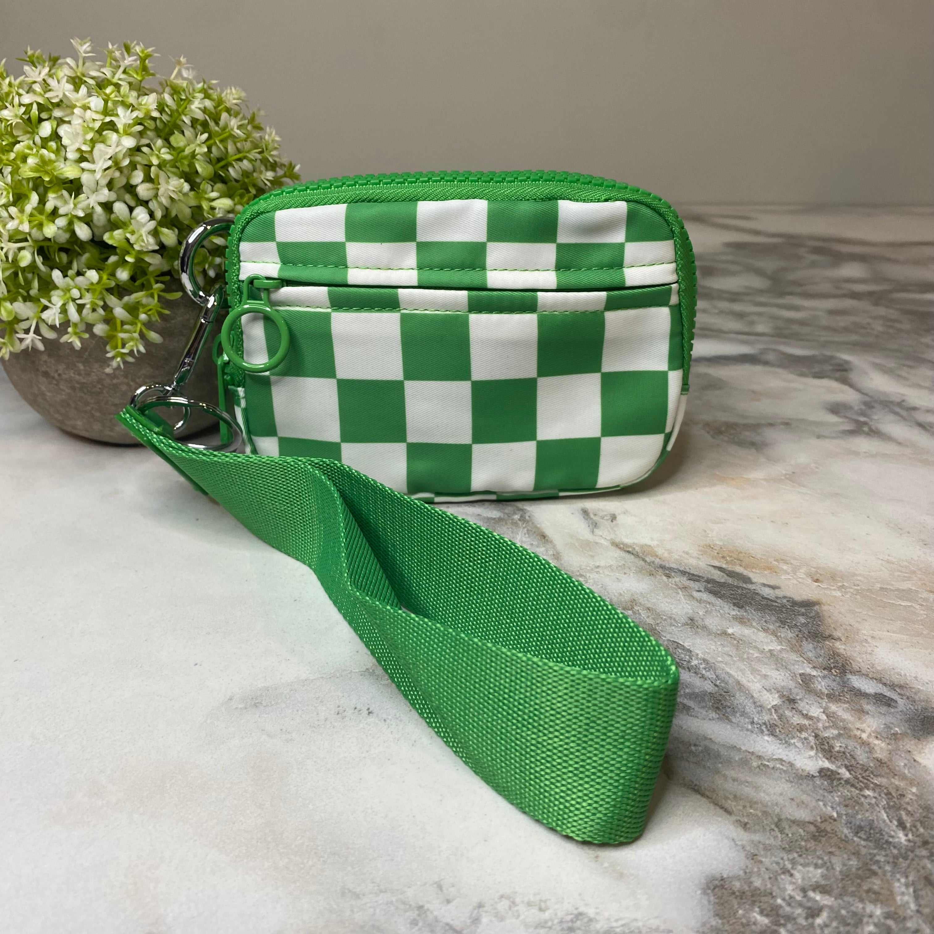 Rue - Nylon Wristlet Wallet - Checkered