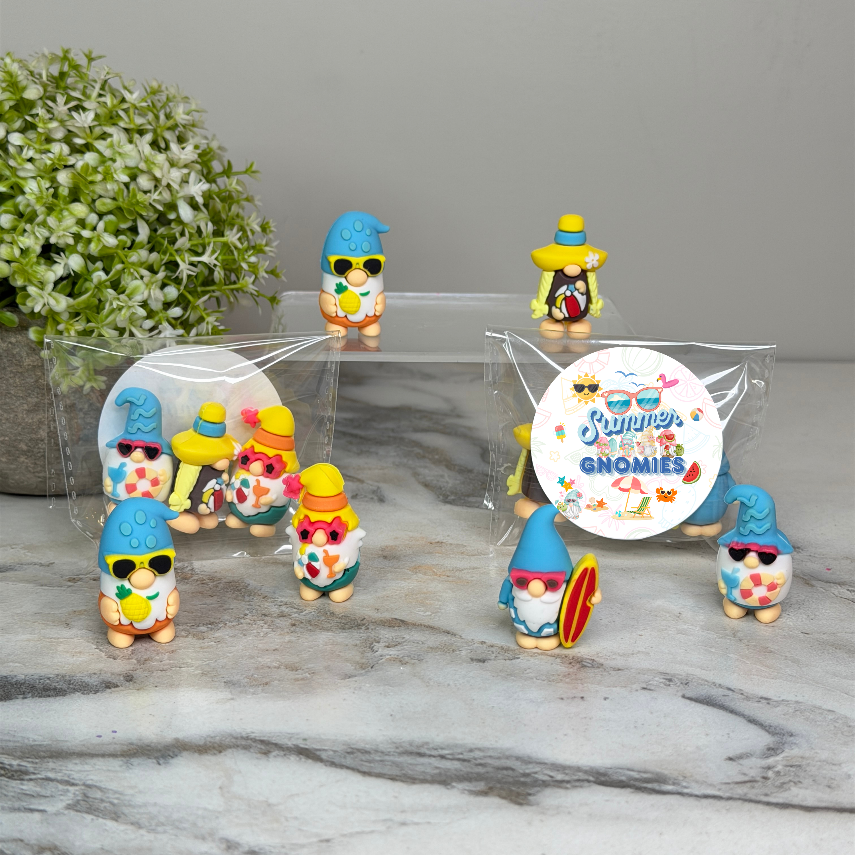 Gnome Figurines  - Summer Assortment (3 pack) - 20% off Sticker