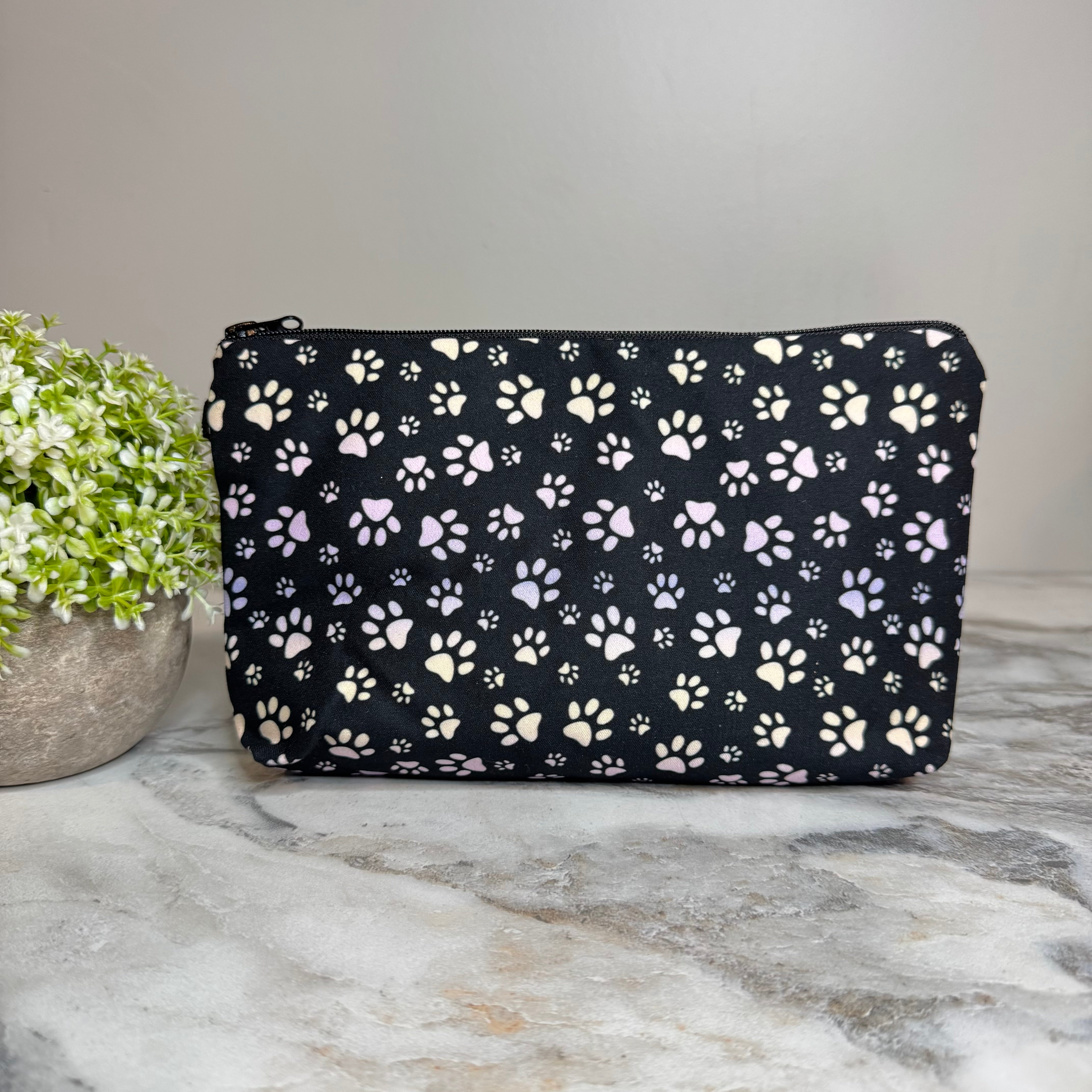 Pouch - Dog Cat Paw Pink Purple Ombre