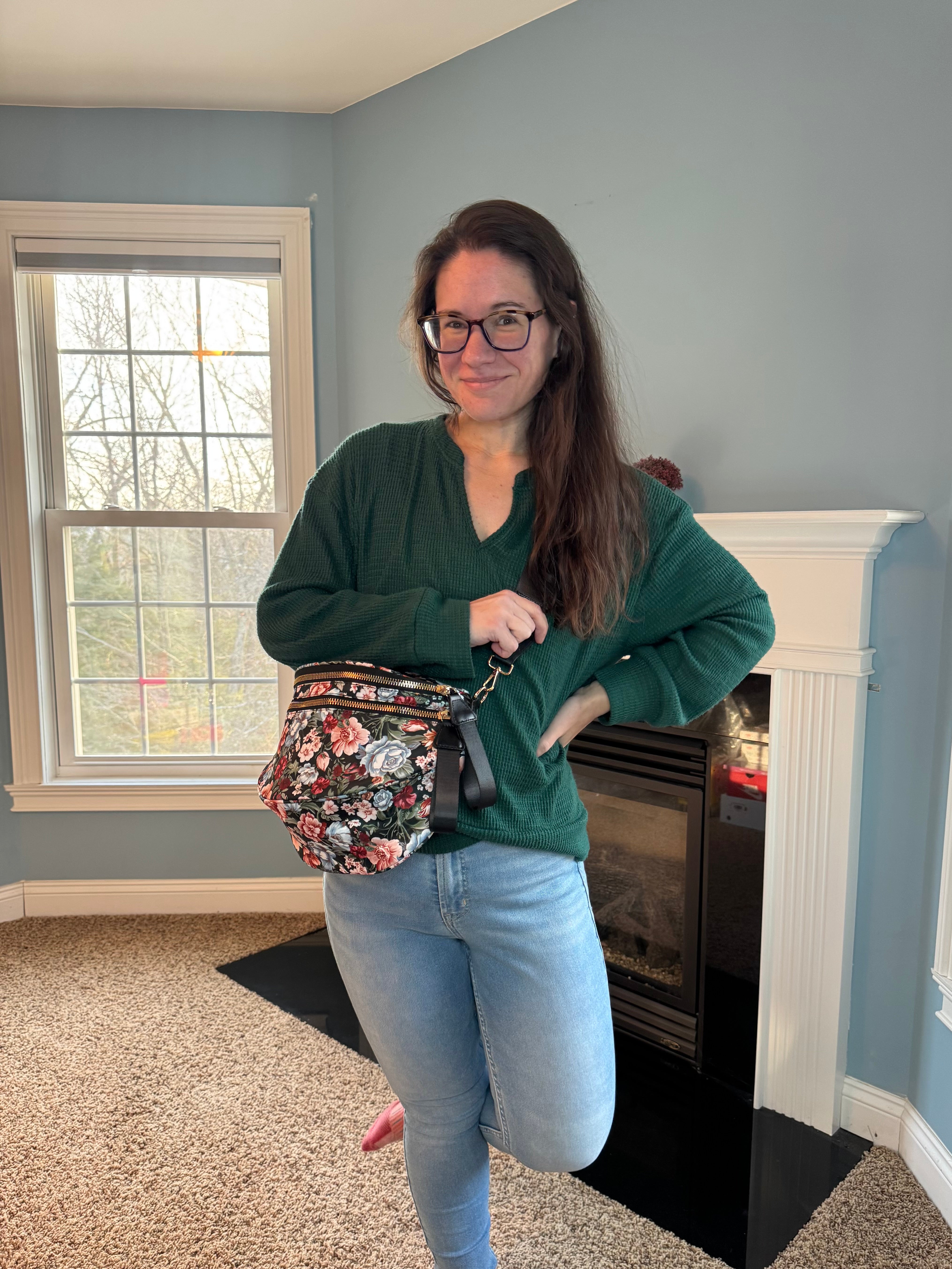 The Roni Nylon Crossbody - Floral