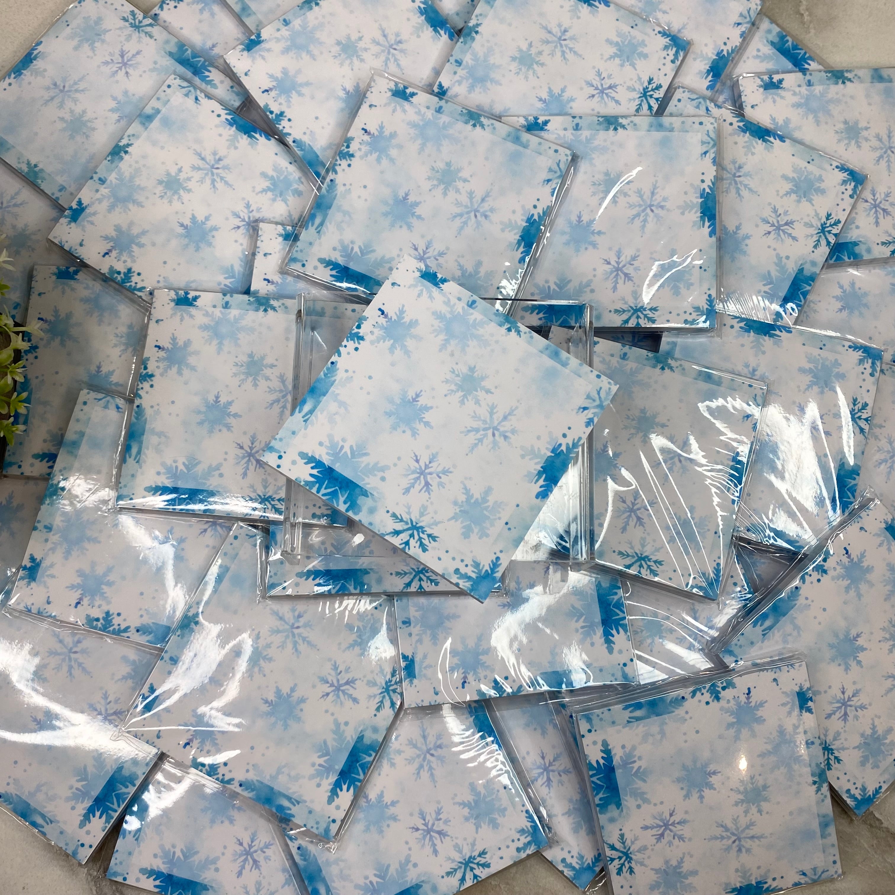 The Sticky Note Collection - Christmas Light Blue Snowflakes