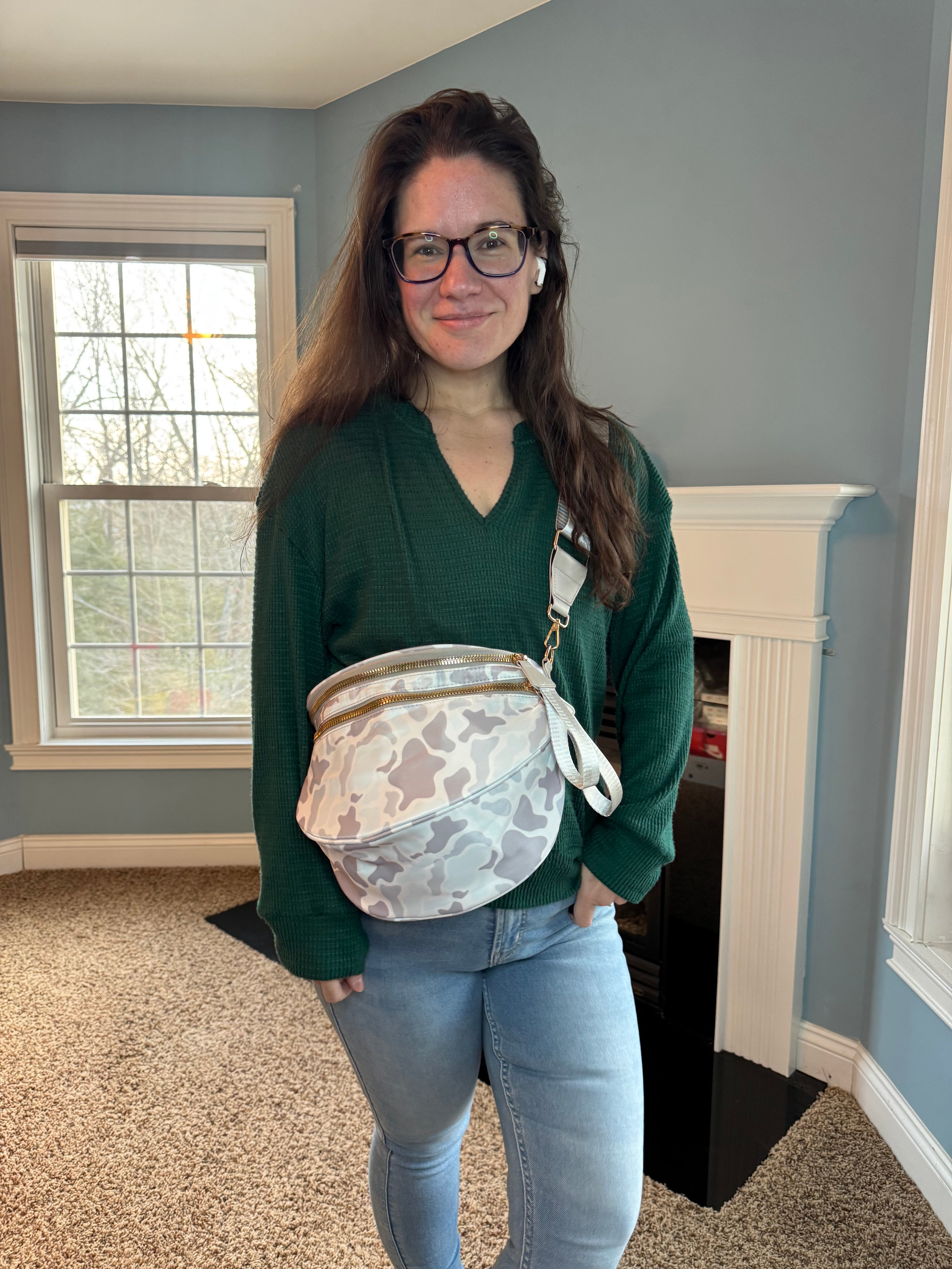 The Roni Nylon Crossbody - Camo Ice