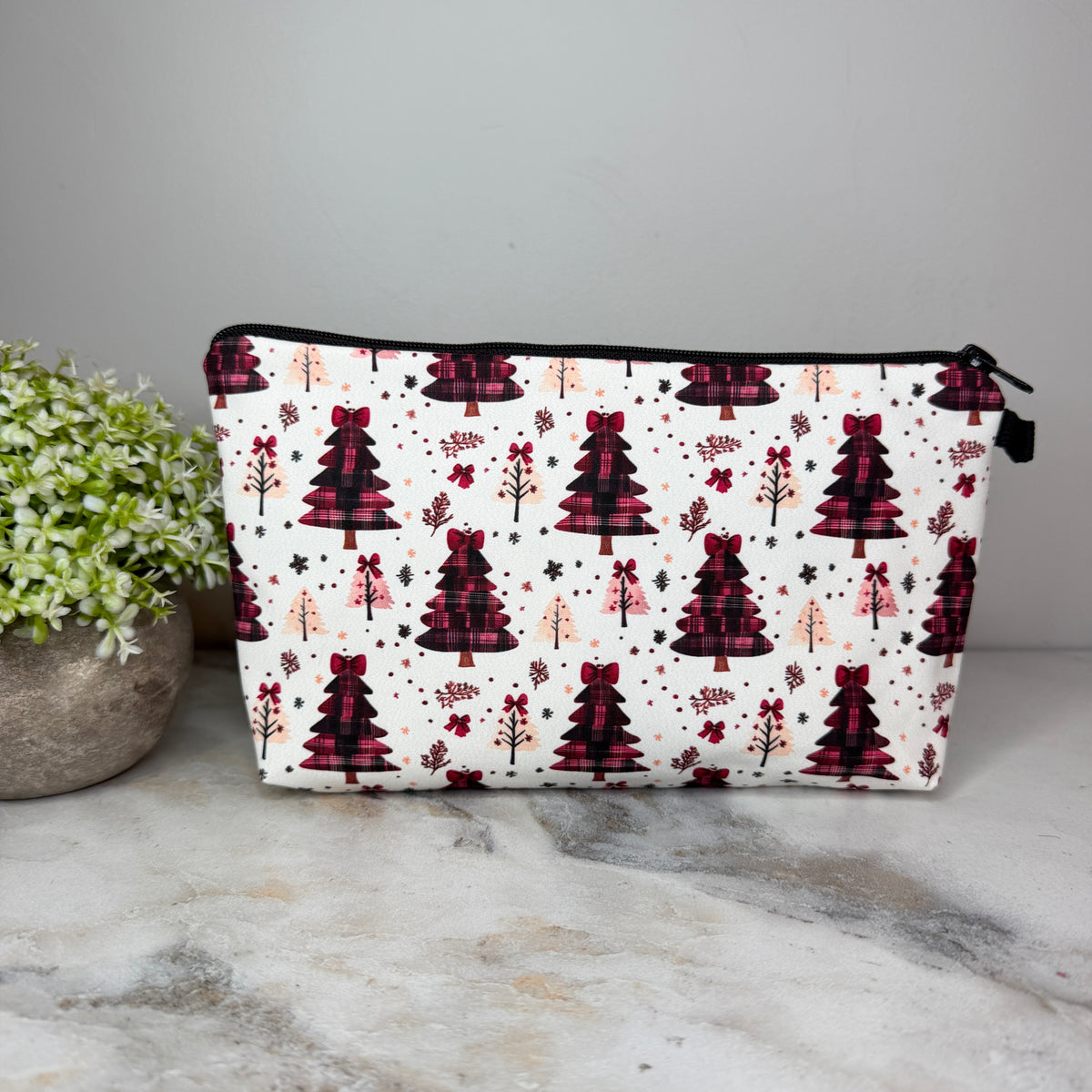 Pouch - Christmas - Plaid Trees