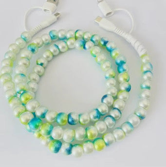 Charging Charger Cord - Beaded Tie Dye