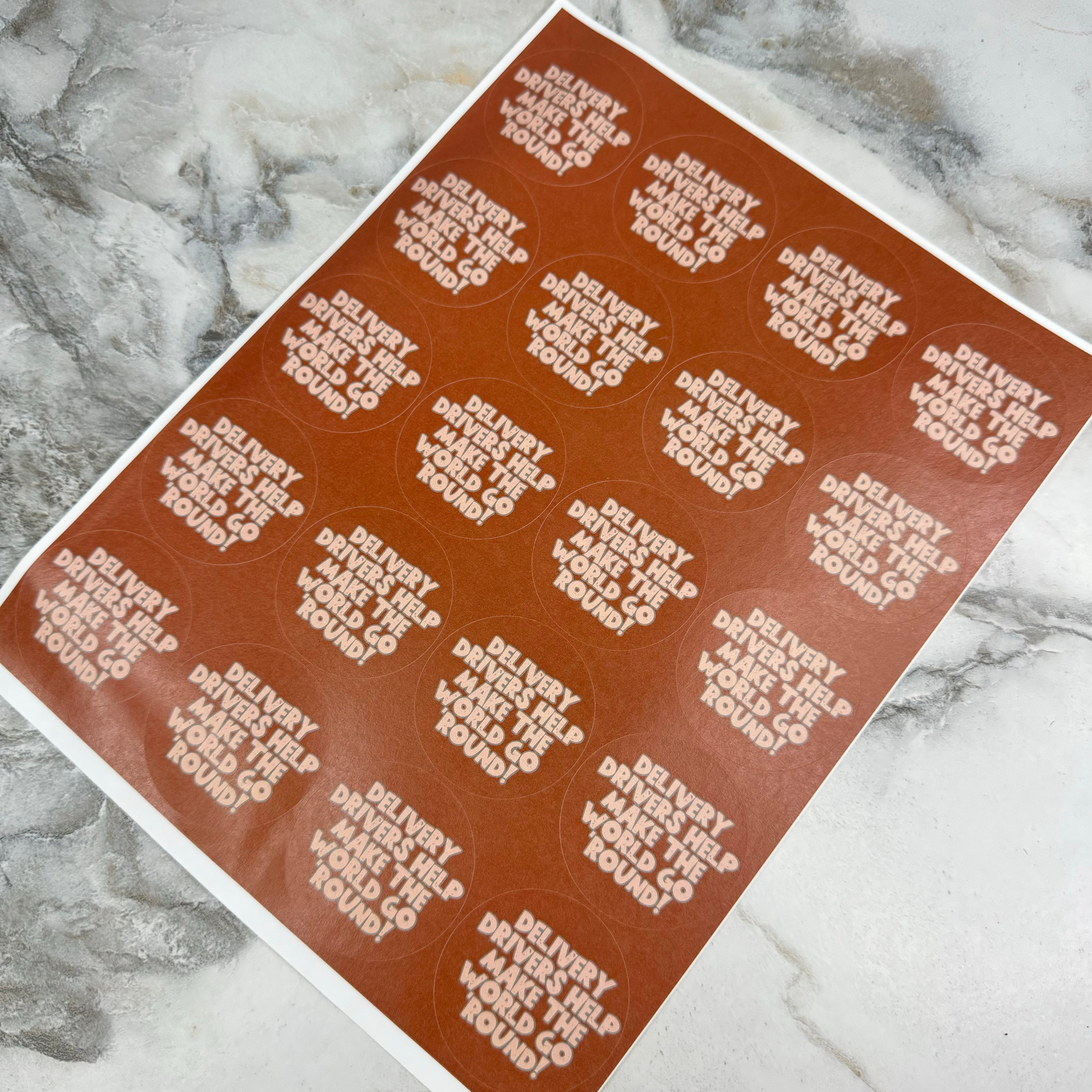 Package Stickers - Delivery Drivers