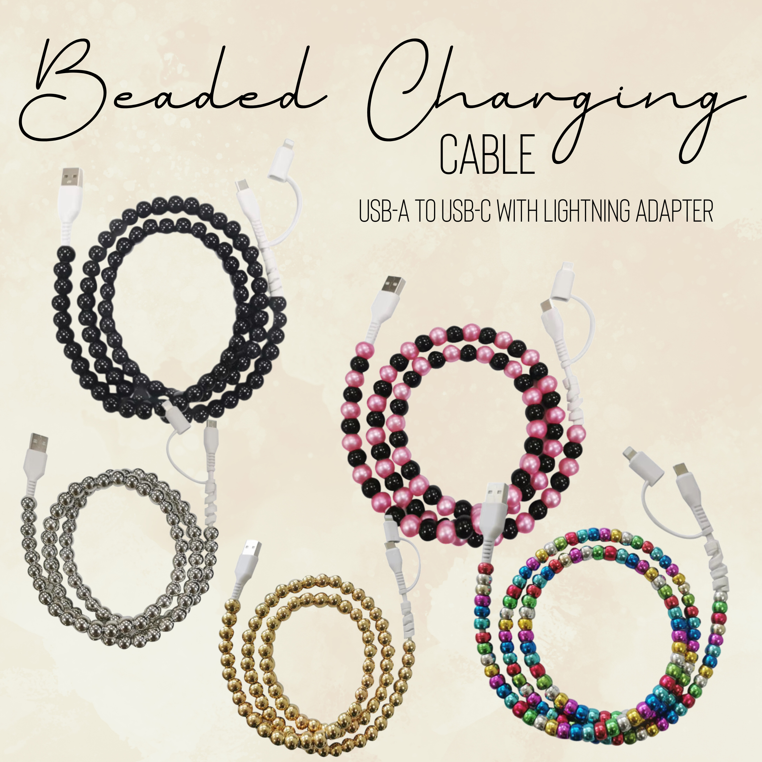 Charging Charger Cord - Beaded #3