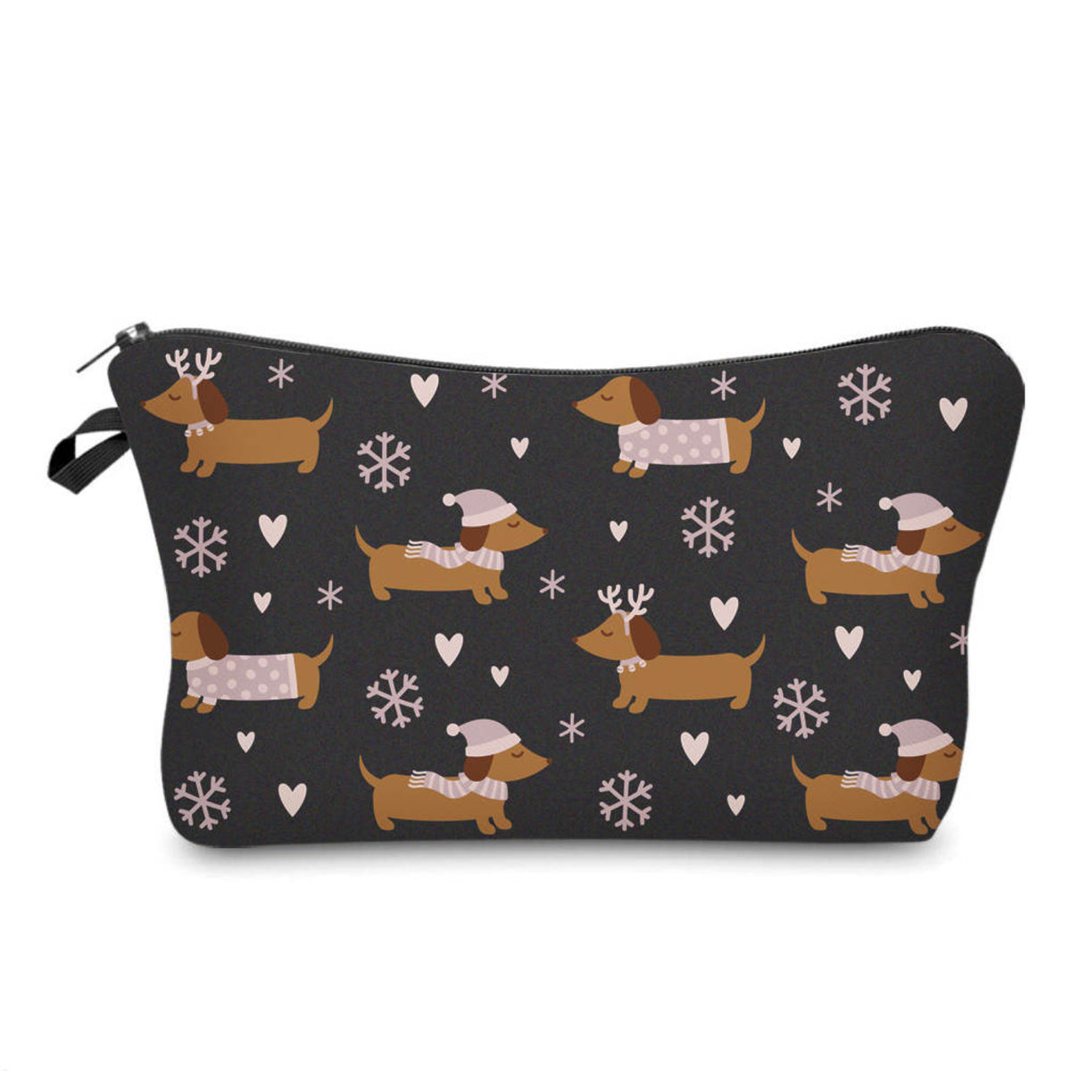 Pouch - Christmas - Dachshund Snowflakes